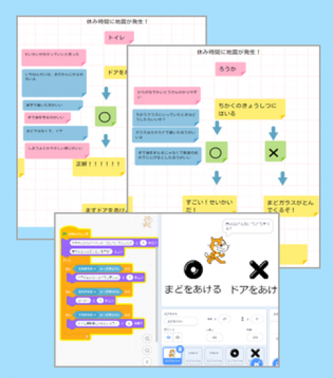 「プログラミング的思考育成博物館」 ひなんクイズの下書きを考えよう