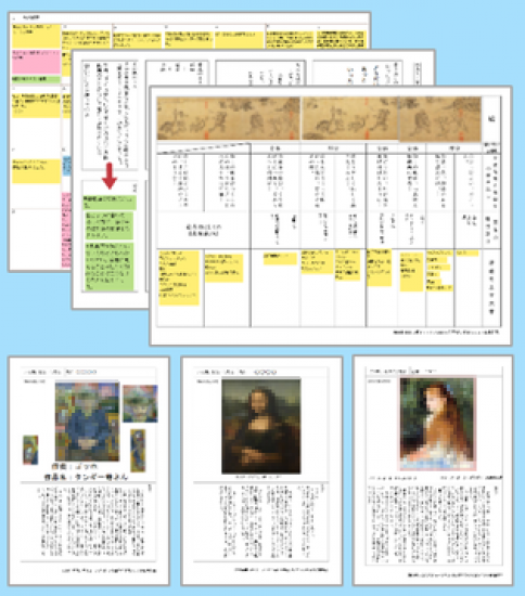 「読“絵画”力向上博物館or 絵画オリジナル解説博物館」 筆者のものの見方をとらえ、自分の考えをまとめよう「『鳥獣戯画』を読む」「この絵、私はこう見る」